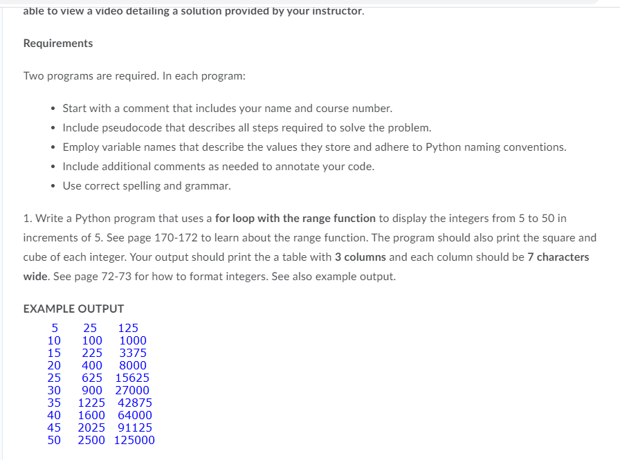 Solved able to view a video detailing a solution provided by | Chegg.com
