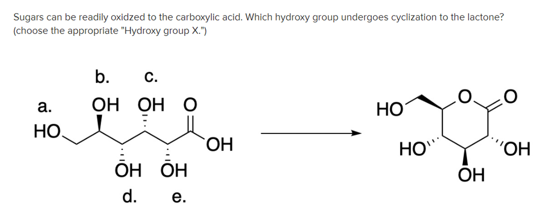 Solved Sugars can be readily oxidzed to the carboxylic acid. | Chegg.com