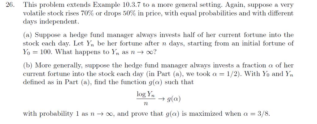 26. This problem extends Example 10.3.7 to a more | Chegg.com