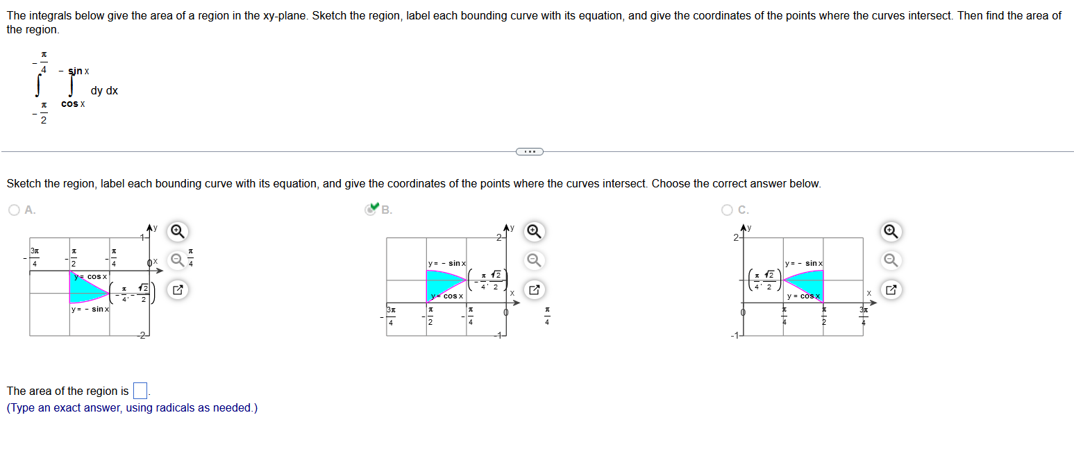 Solved the region.Sketch the region, label each bounding | Chegg.com