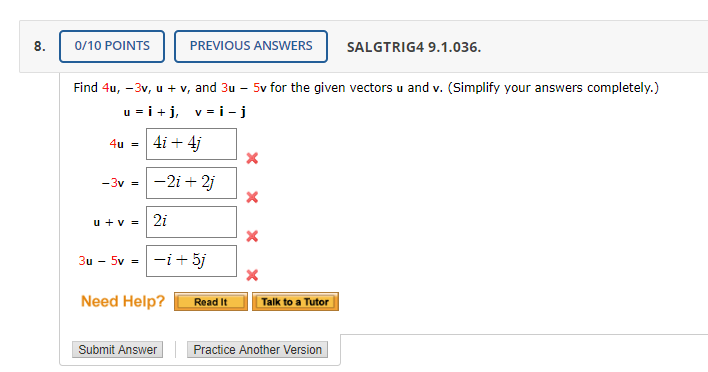 Solved Find 4𝘂 3𝘃 𝘂 𝘃 And 3𝘂 5𝘃 For The Given Vec Chegg Com