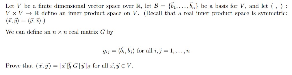 Solved Let V Be A Finite Dimensional Vector Space Over R, | Chegg.com ...