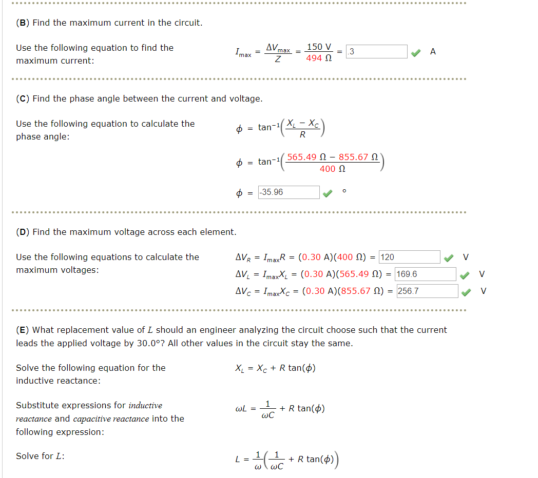 Solved A series RLC circuit has R = 400 12, L = 1.50 H, C = | Chegg.com