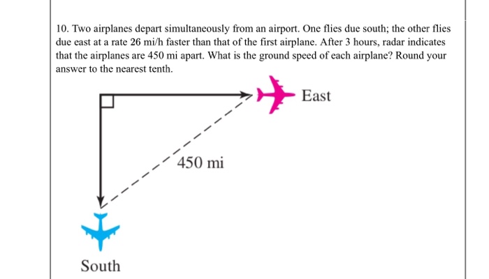 solved-two-airplanes-depart-simultaneously-from-an-airport-chegg