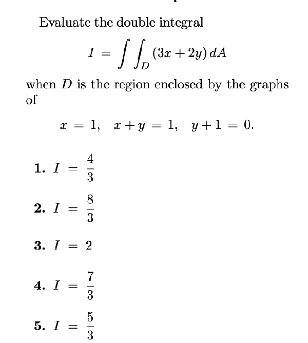 solved-evaluate-the-double-integral-i-d-3x-2y-da-when-d-is-chegg