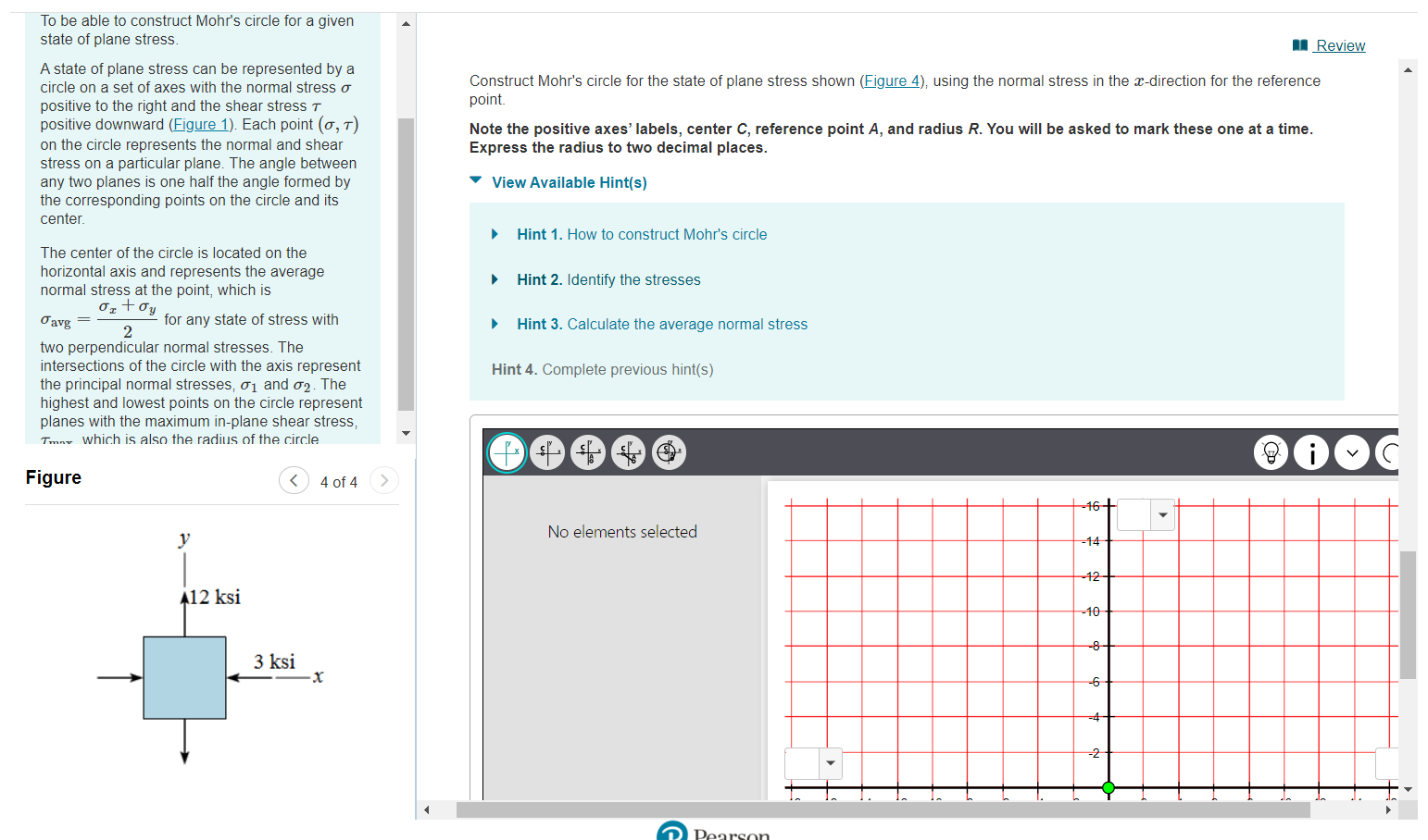 Solved N Review Construct Mohr's Circle For The State Of | Chegg.com