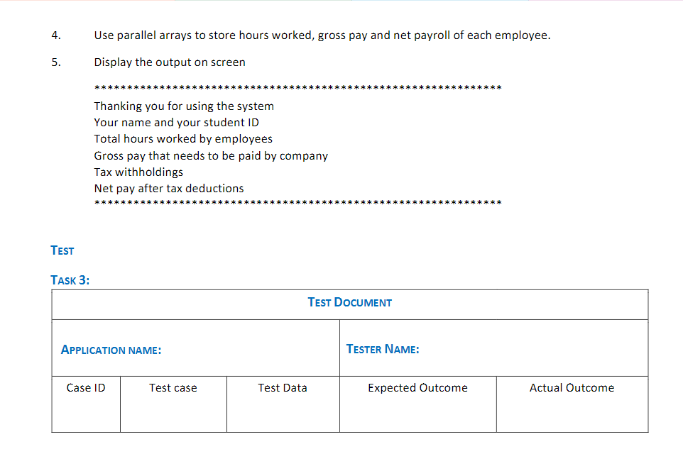 Solved Your task is to design, develop and test an | Chegg.com