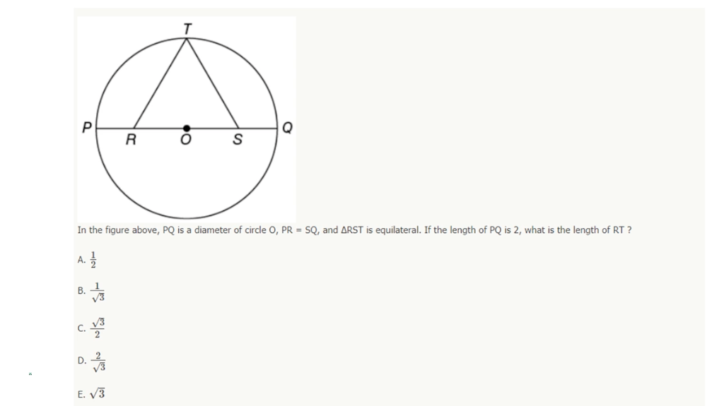 Solved P Q R O S In the figure above, PQ is a diameter of | Chegg.com