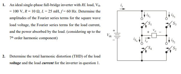 solved-1-an-ideal-single-phase-full-bridge-inverter-with-rl-chegg