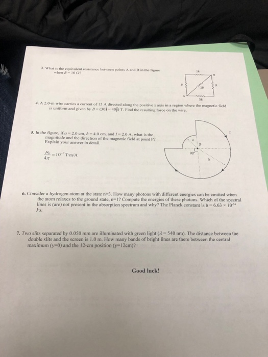 Solved J. What is the equivalent resistance betweem points A | Chegg.com