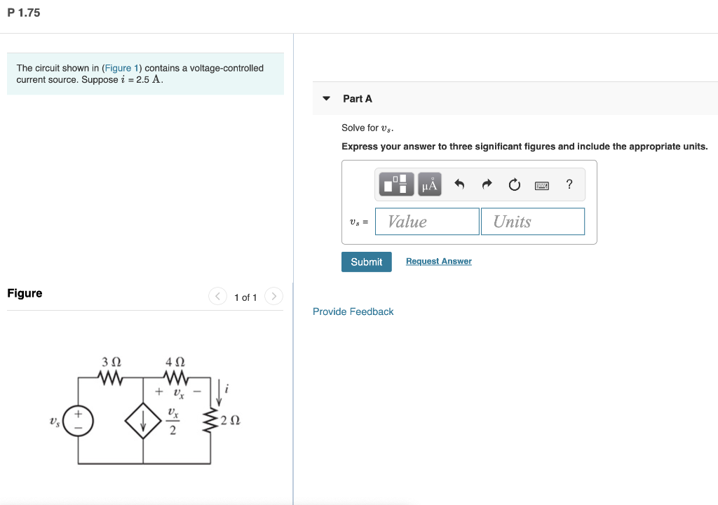 Solved P 1.71 Determine the value of V., and iy in the