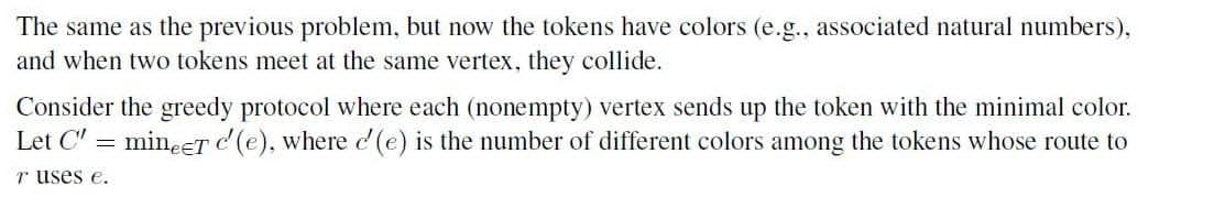 Solved The same as the previous problem, but now the tokens | Chegg.com