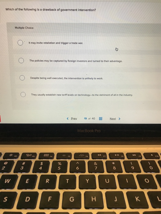 Solved Which of the following is a drawback of government