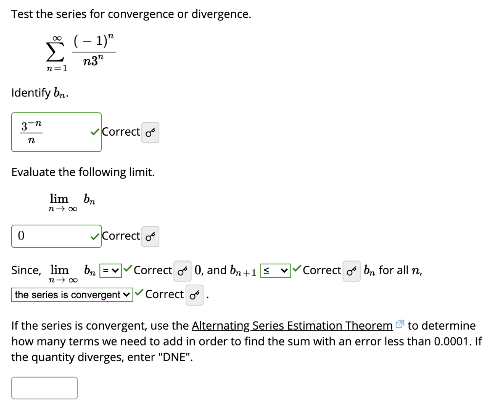 Solved Test The Series For Convergence Or Divergence A Chegg Com