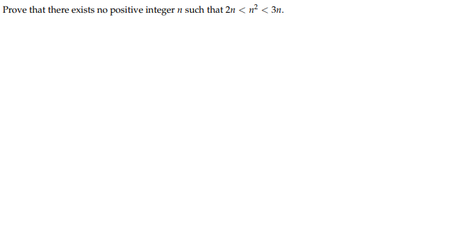 Solved Prove that there exists no positive integer n such | Chegg.com