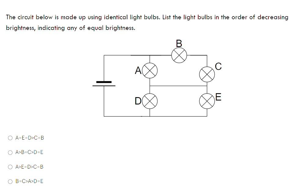 Solved The Circuit Below Is Made Up Using Identical Light | Chegg.com