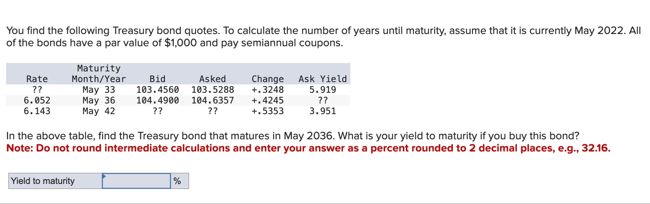 Solved You find the following Treasury bond quotes. To | Chegg.com