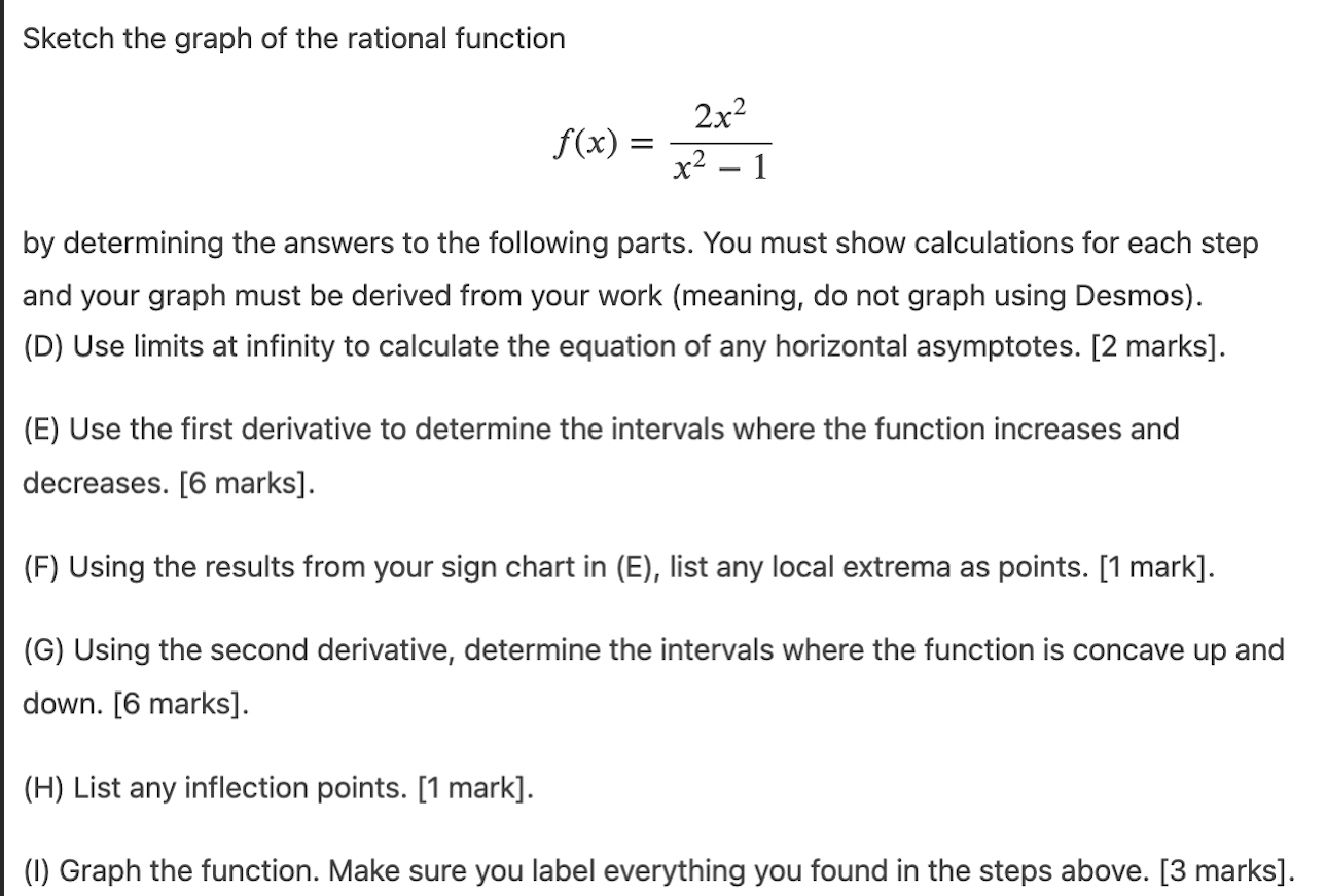 Solved Sketch the graph of the rational function | Chegg.com