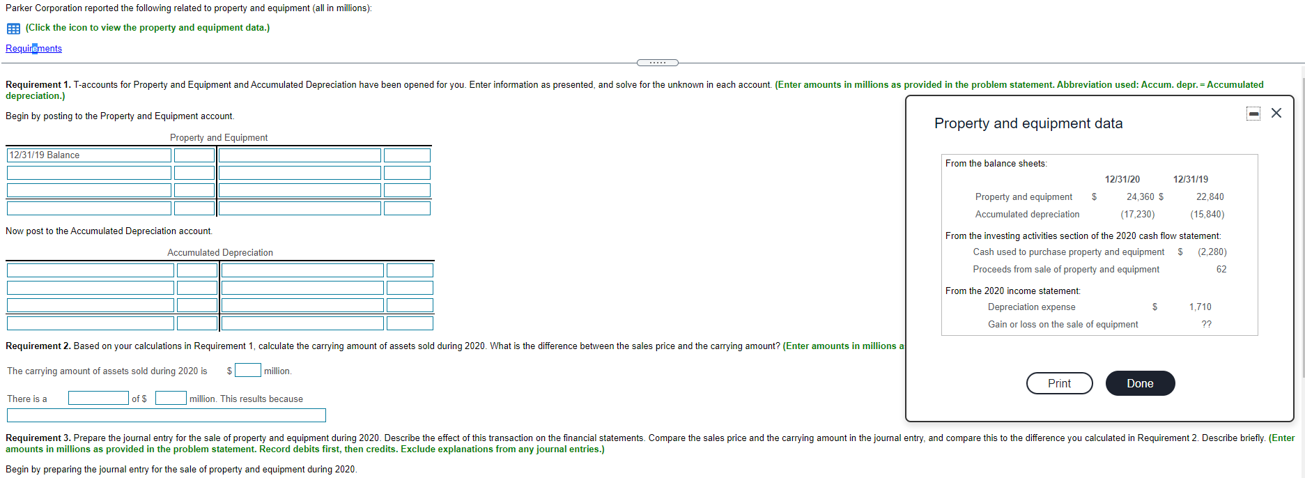 Solved Parker Corporation Reported The Following Related To | Chegg.com