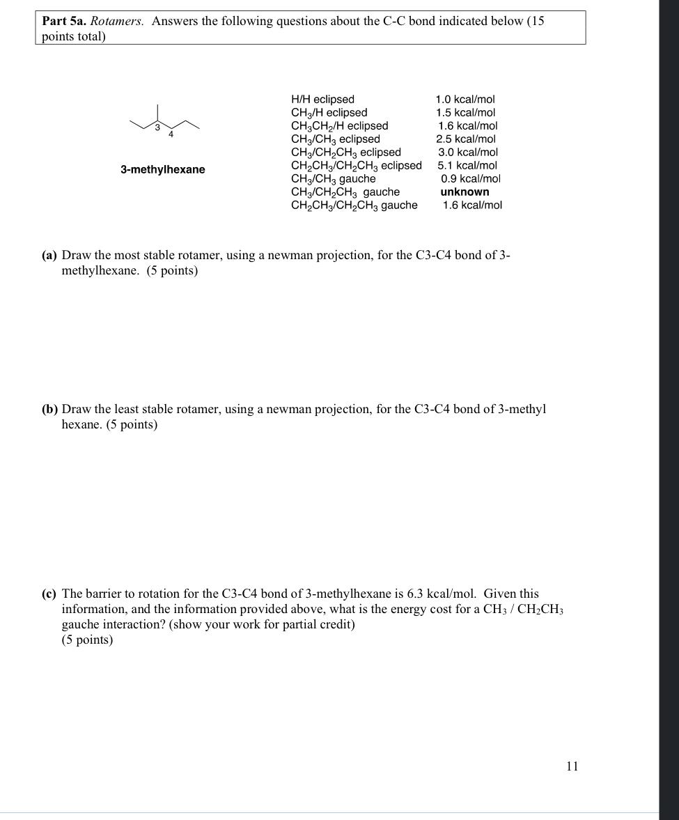 Solved Part 3c. The following elimination reaction was | Chegg.com