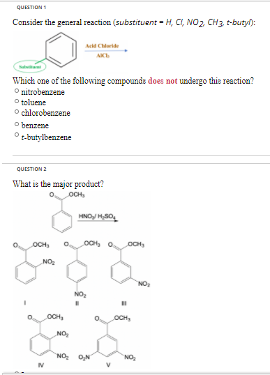 Solved QUESTION 1 Consider The General Reaction (substituent | Chegg.com