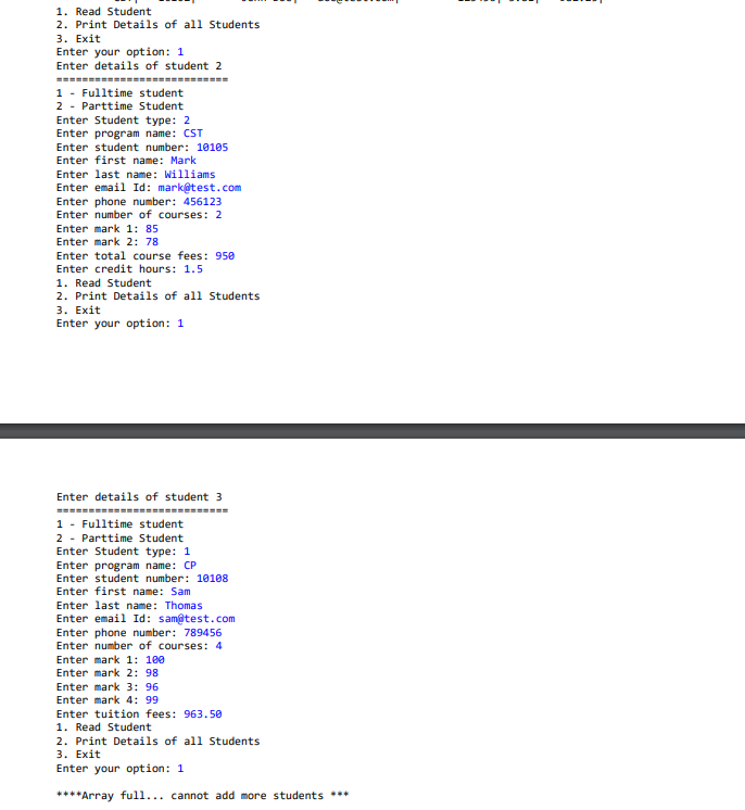 Solved its java class please make sure its the same output | Chegg.com