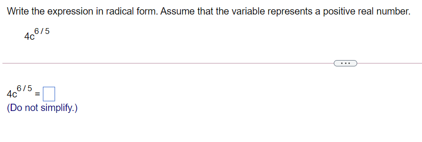 Solved Write the expression in radical form. Assume that the | Chegg.com