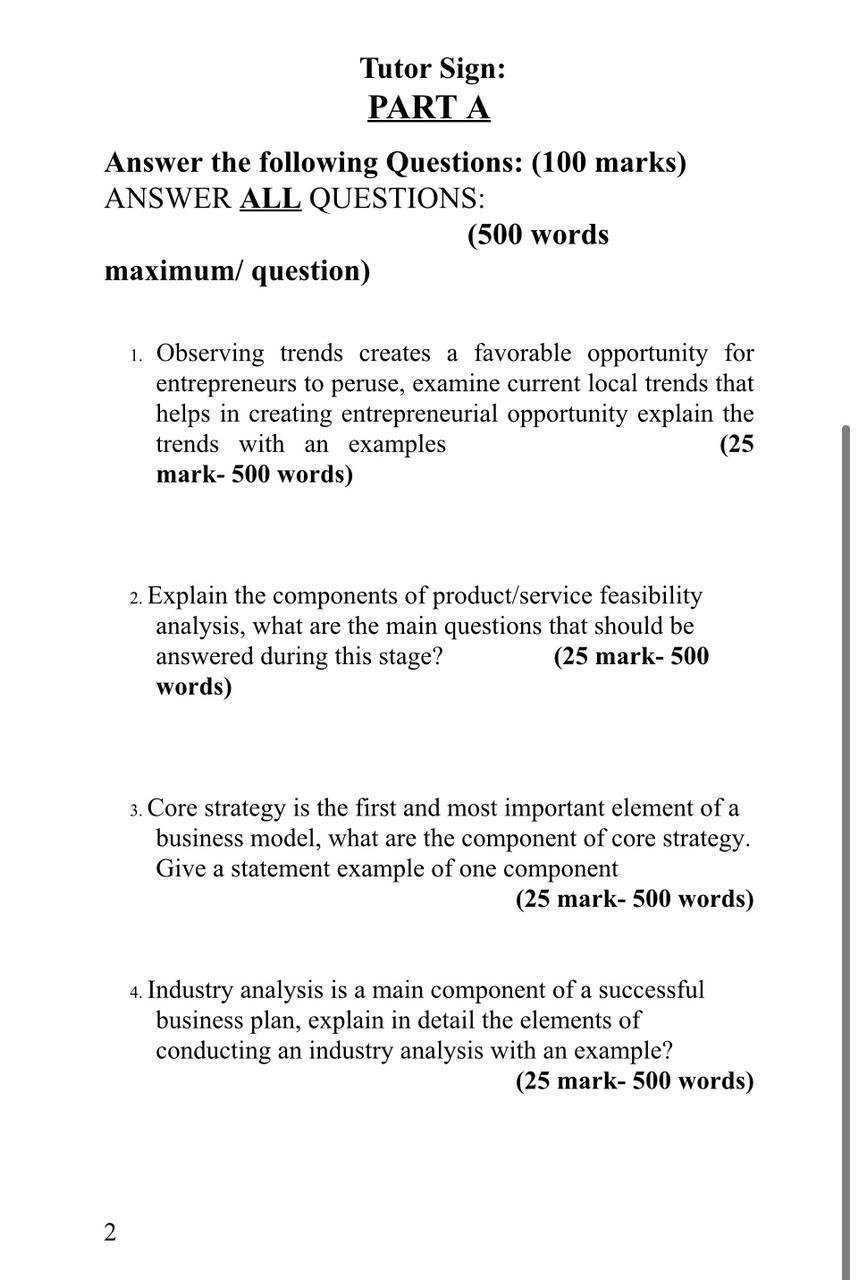 Solved Tutor Sign: PART A Answer the following Questions: | Chegg.com