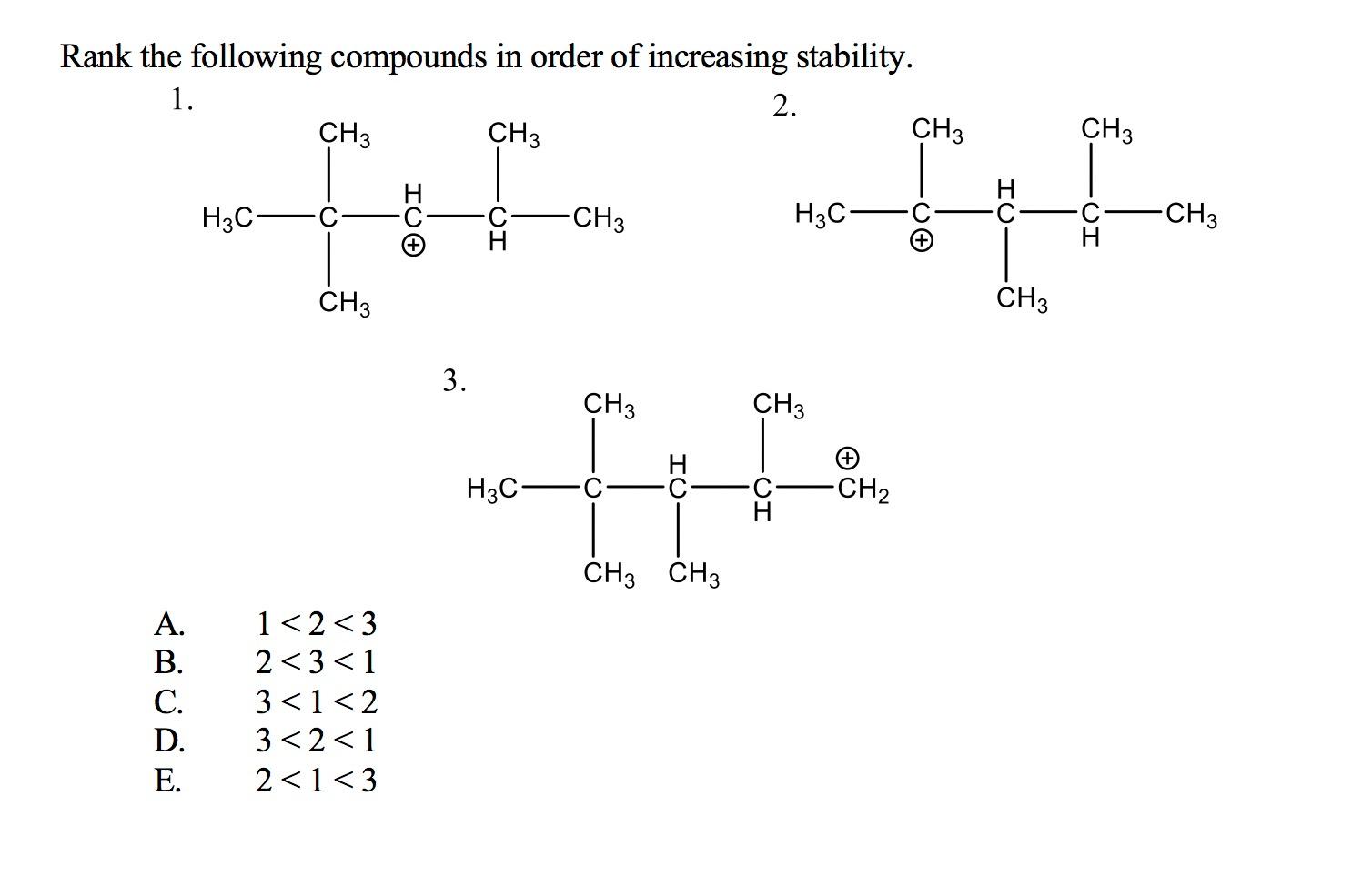 Solved Rank the following compounds in order of increasing | Chegg.com