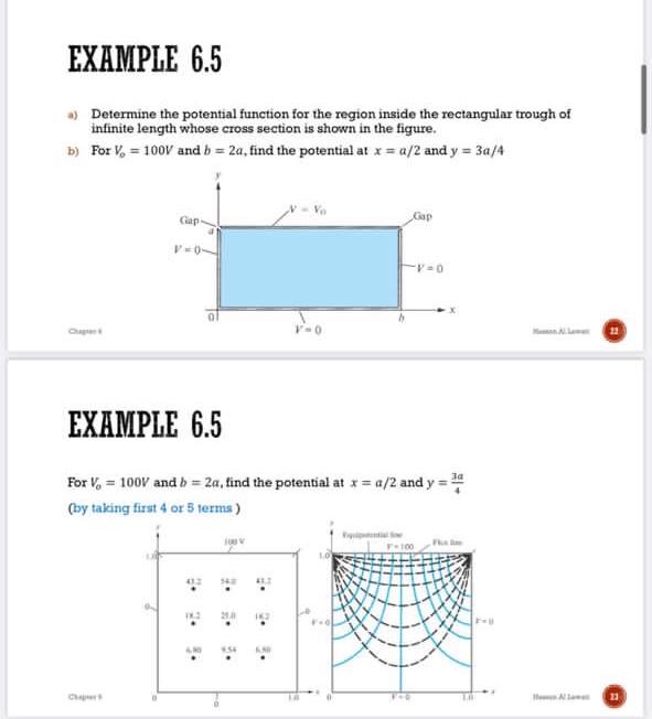 Solved EXAMPLE 6.5 a) Determine the potential function for | Chegg.com