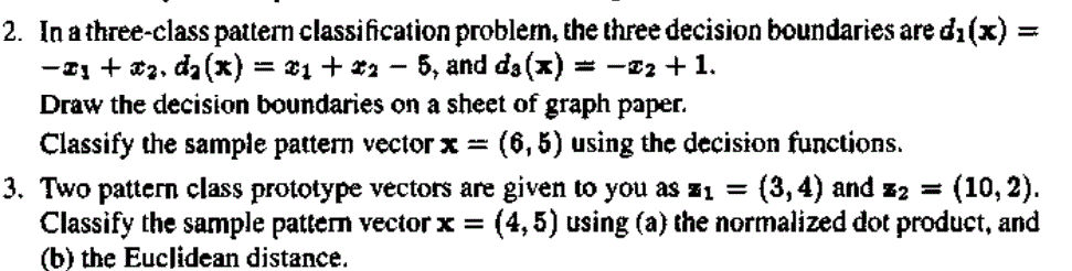 Solved 2. In a three-class pattern classification problem, | Chegg.com