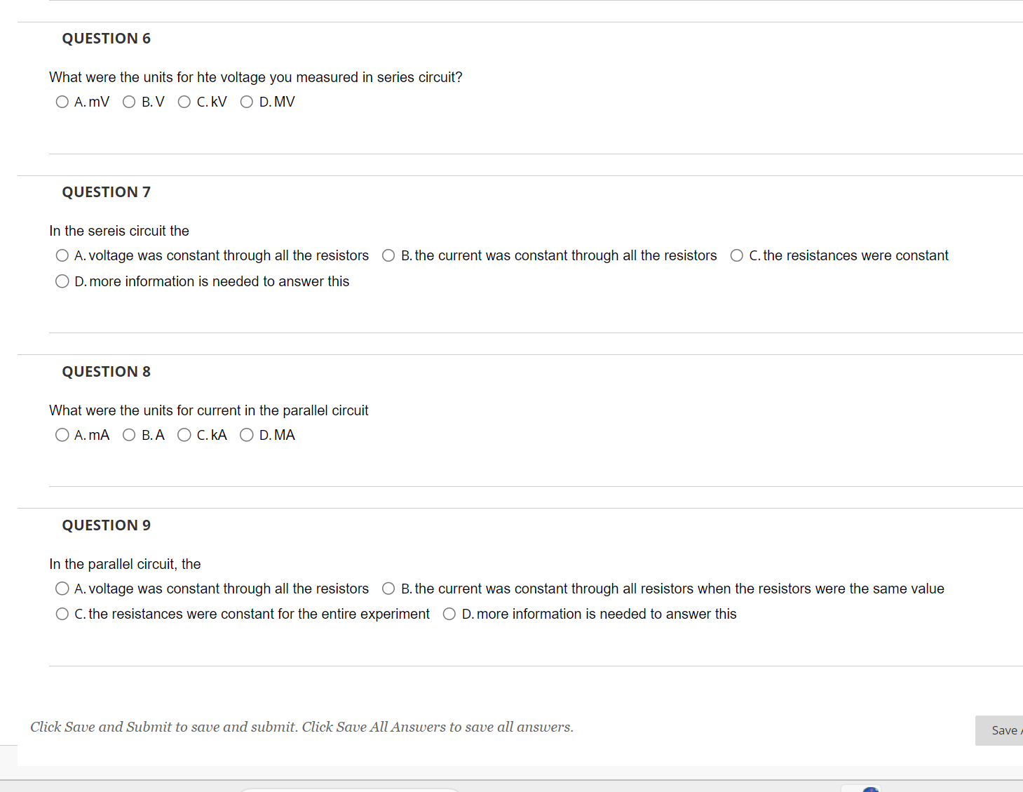 Solved Given that the current of 0.03 A flow through a | Chegg.com