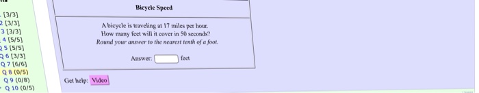 Solved A Bicycle Is Traveling At 17 Miles Per Hour How Many Chegg