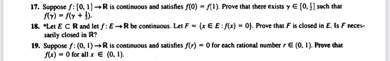 Solved 17 Suppose F 0 1 Ris Continuous And Satisfies