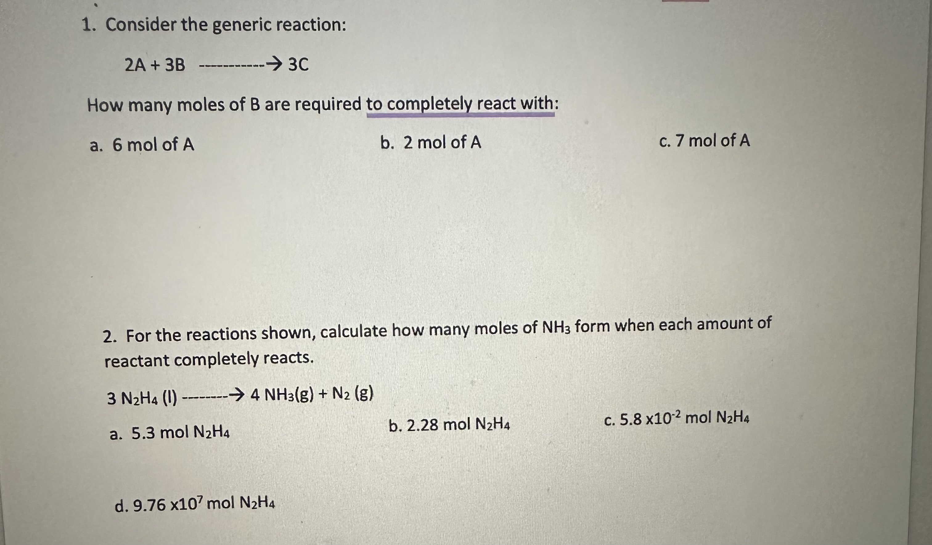 Solved Consider the generic reaction:2A+3B-cdots-cdots3CHow | Chegg.com