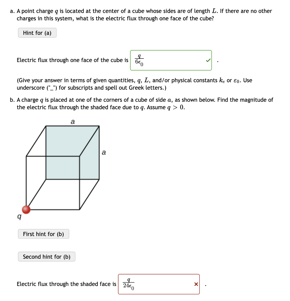 Solved a. A point charge q is located at the center of a | Chegg.com