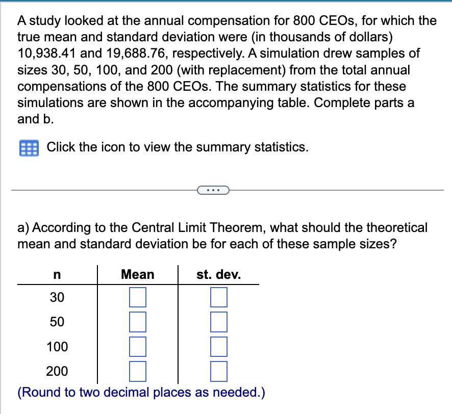 Solved A Study Looked At The Annual Compensation For 800 | Chegg.com