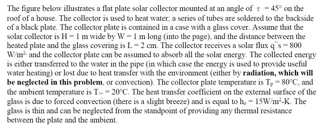 Solved a) Determine the rate of heat loss from the plate due | Chegg.com