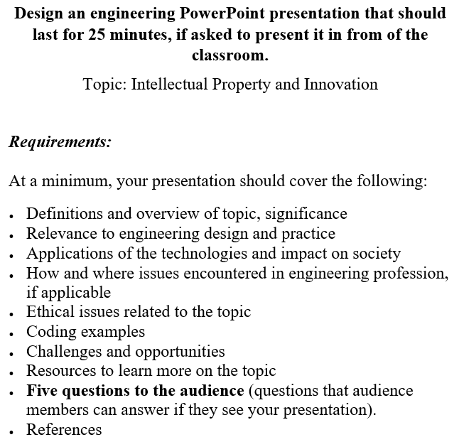 engineering design review presentation