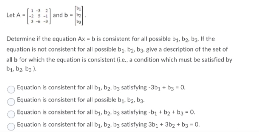 Solved 1-3 Let A = -2 5-1 And B 3-6-3 Determine If The | Chegg.com