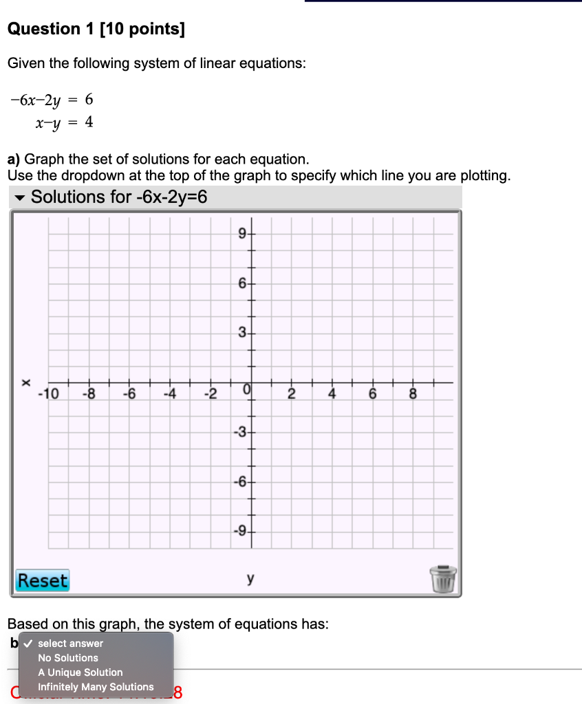 Question 1 10 Points Given The Following System Of Chegg Com