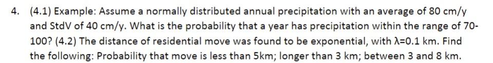 Solved (4.1) Example: Assume a normally distributed annual | Chegg.com