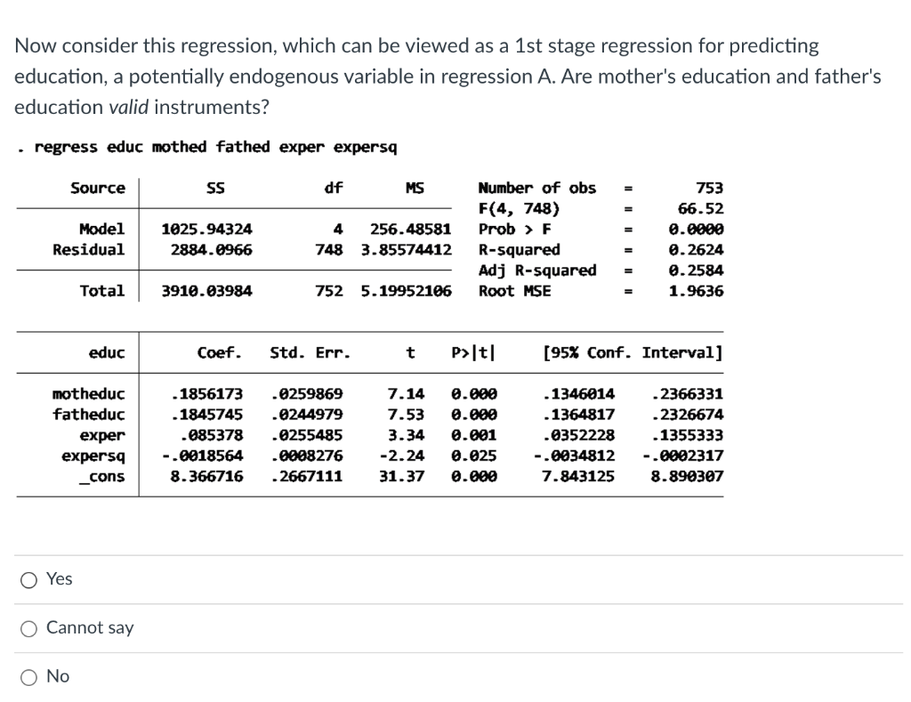 Now consider this regression, which can be viewed as | Chegg.com