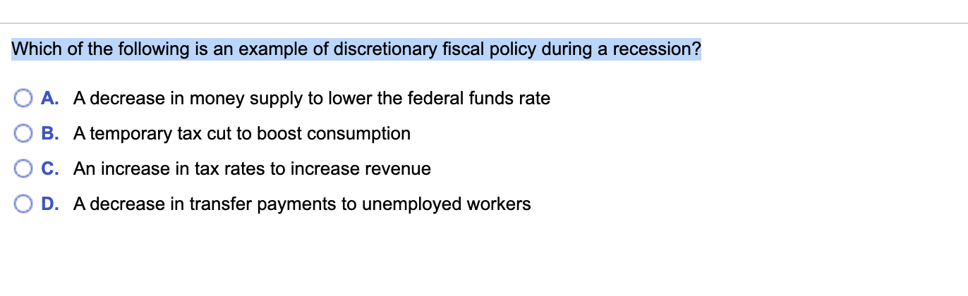 Solved Which Of The Following Is An Example Of Discretionary Chegg