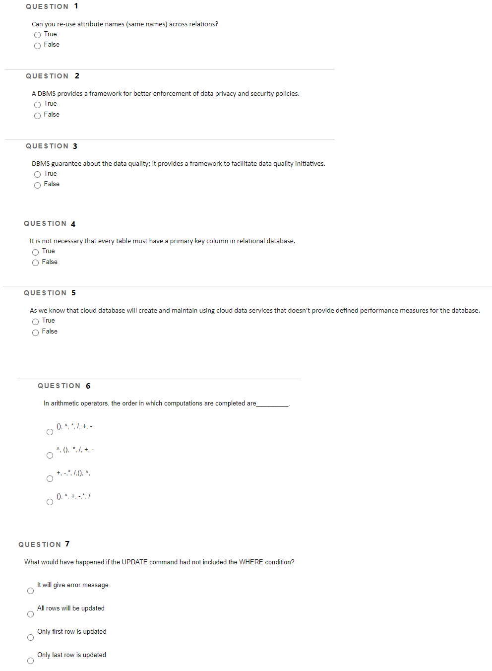 Solved QUESTION 1 Can you re-use attribute names (same | Chegg.com