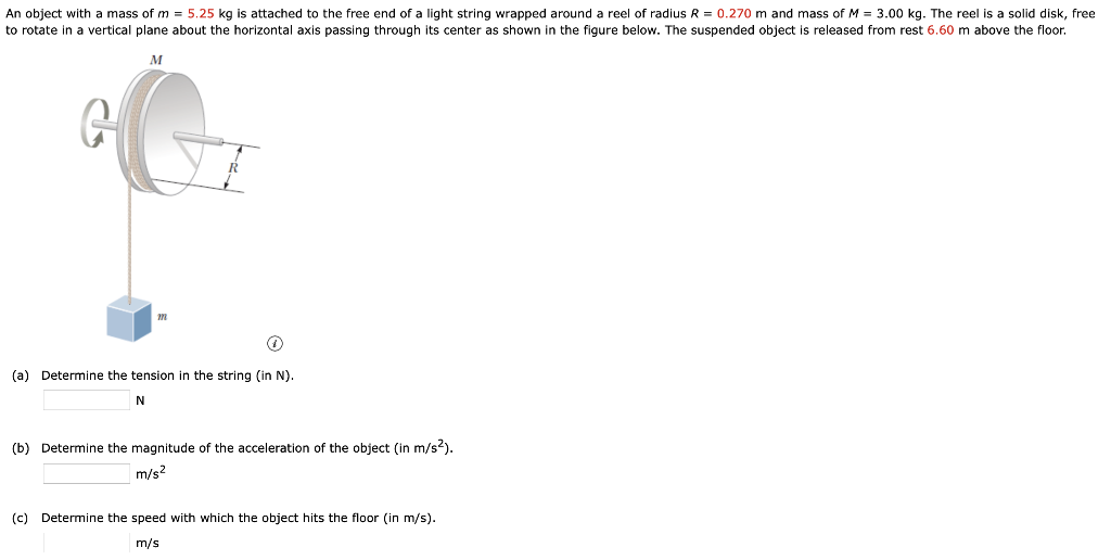 Solved An object with a mass of m = 5.25 kg is attached to | Chegg.com