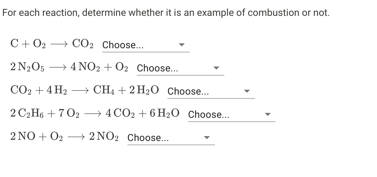 Solved For each reaction, determine whether it is an example | Chegg.com