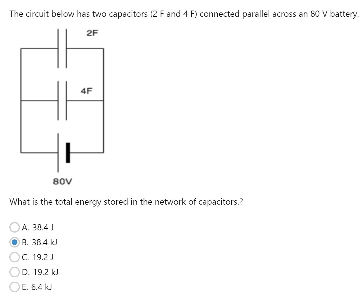 Solved The Circuit Below Has Two Capacitors (2 F And 4 F) | Chegg.com