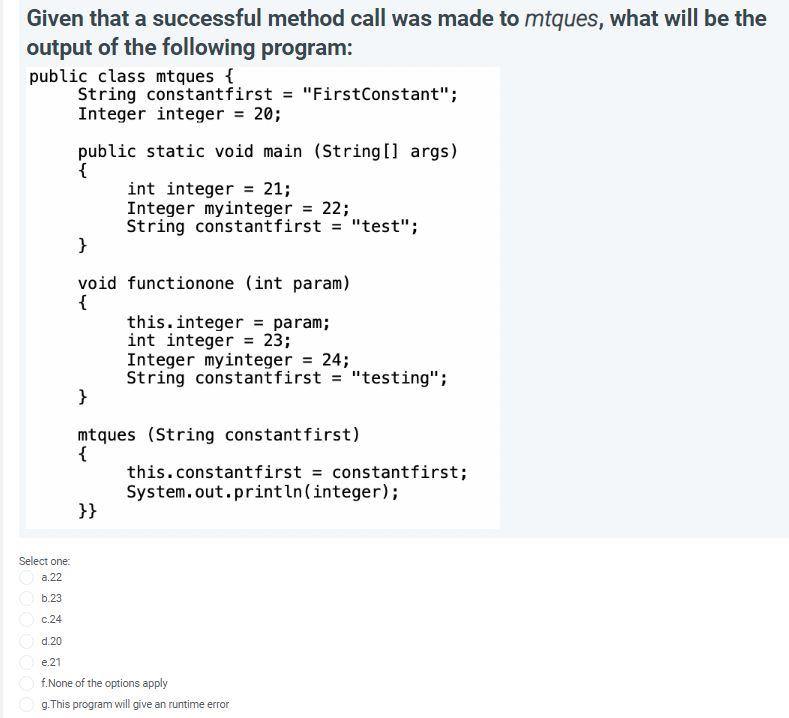Solved Consider the following Java statements: int m = 3; | Chegg.com