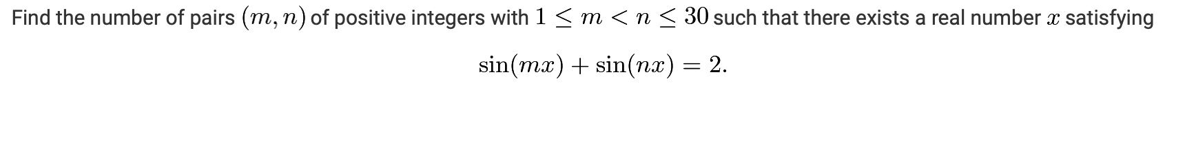 Solved Find the number of pairs (m, n) of positive integers | Chegg.com